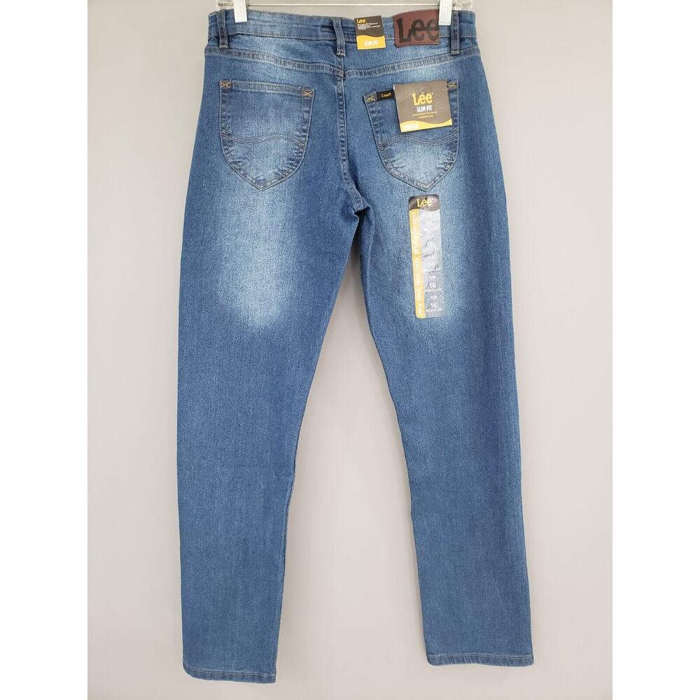 NEW SIZE 16‎ Womens Lee Slim Fit Tapered Leg Stretch Blue Jeans